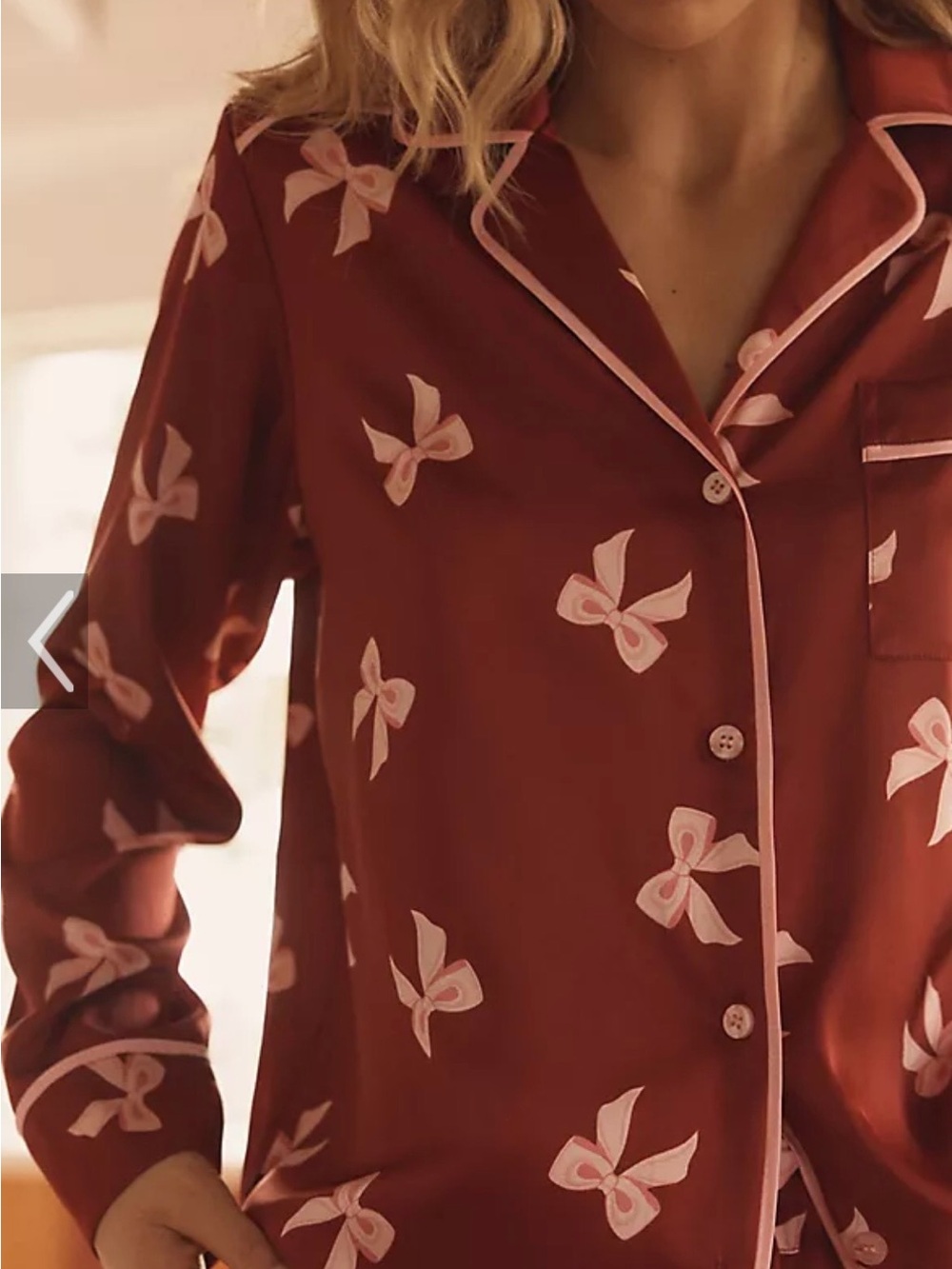 Beach Riot Rust Satin Pajama Set - Picture 3 of 4